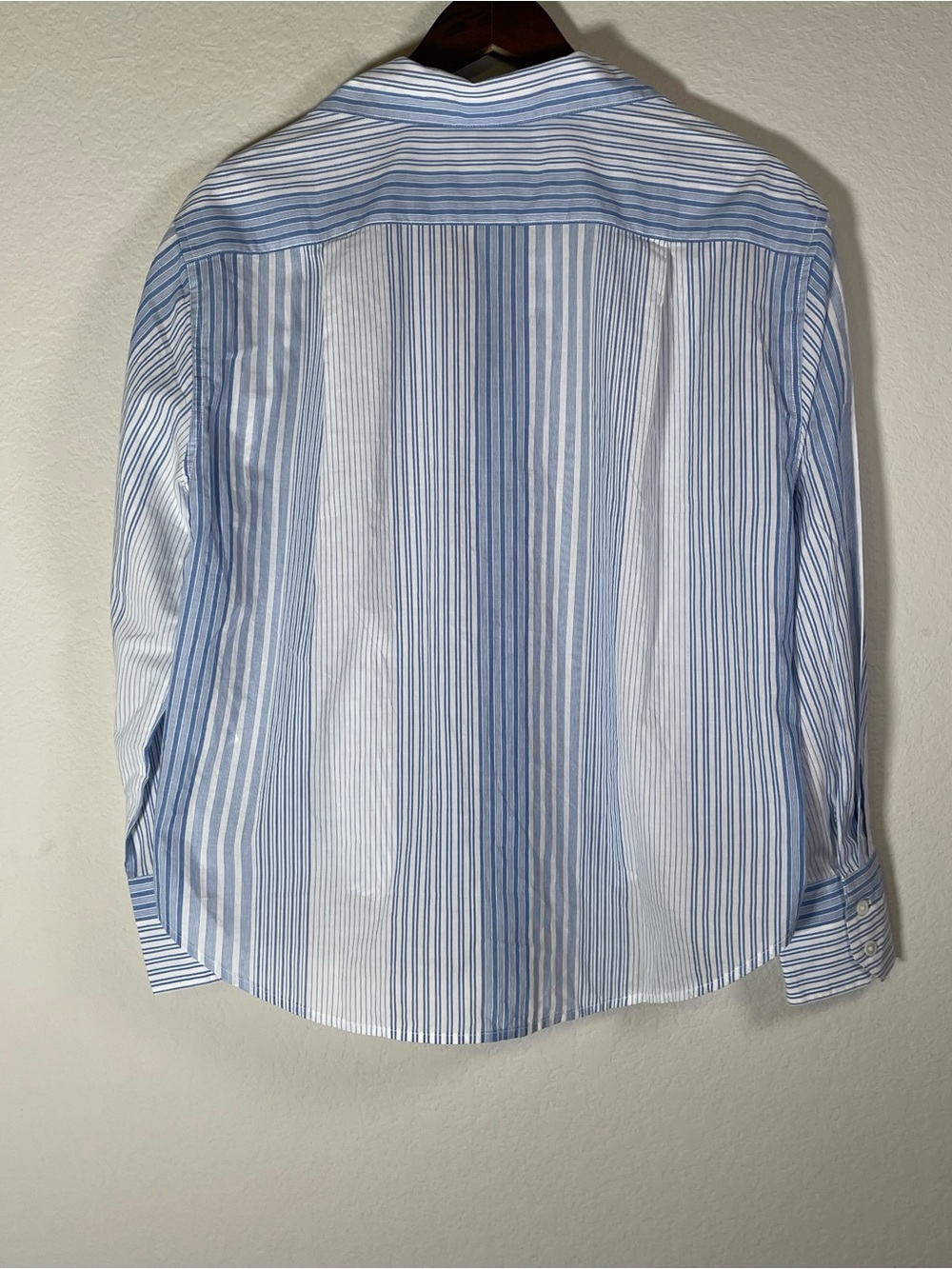 Madewell NWT Notch-Collar Popover Shirt Size Small in Hermitage Blue Stripe - Picture 11 of 12